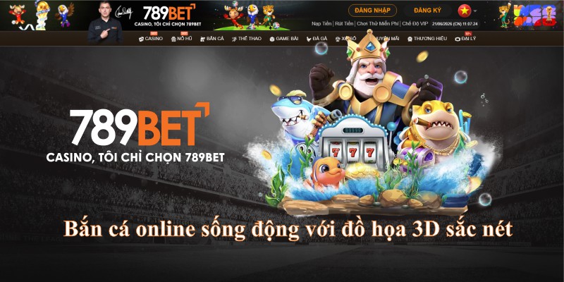 Bắn cá online sống động với đồ họa 3D sắc nét