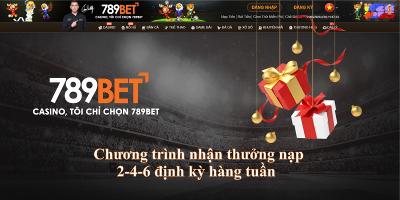 Chương trình nhận thưởng nạp 2-4-6 định kỳ hàng tuần