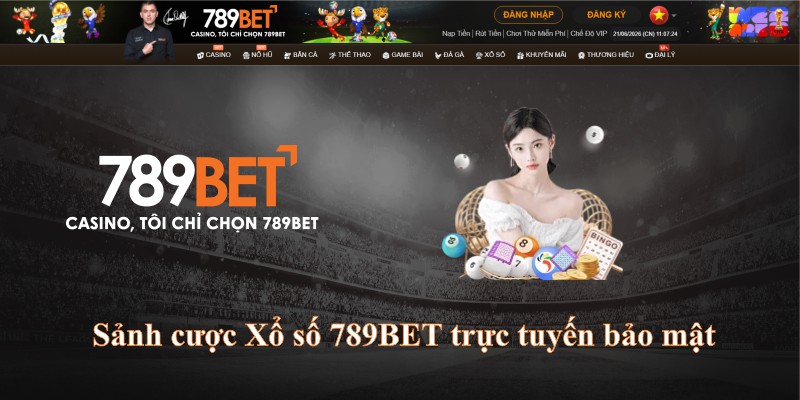 Sảnh cược Xổ số 789BET trực tuyến bảo mật